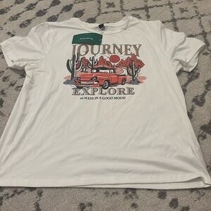 White shirt with truck